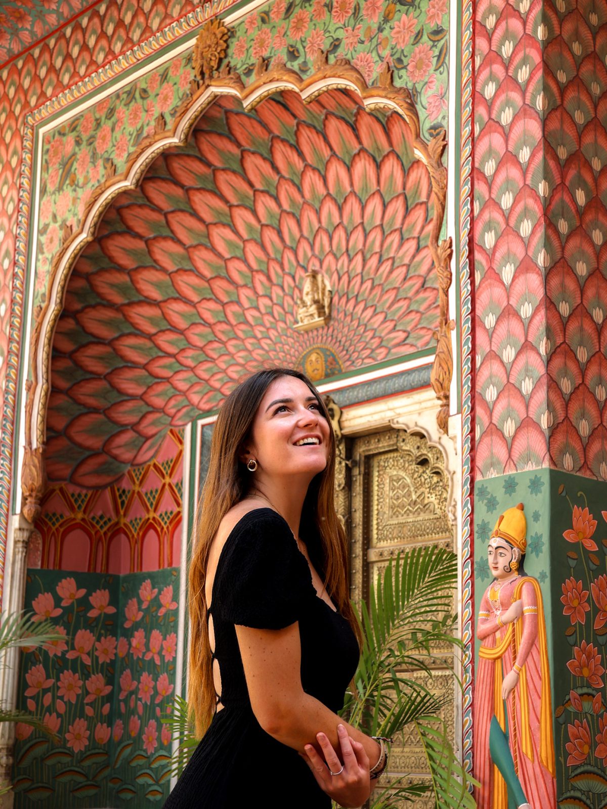 Une des portes colorées du City Palace de Jaipur