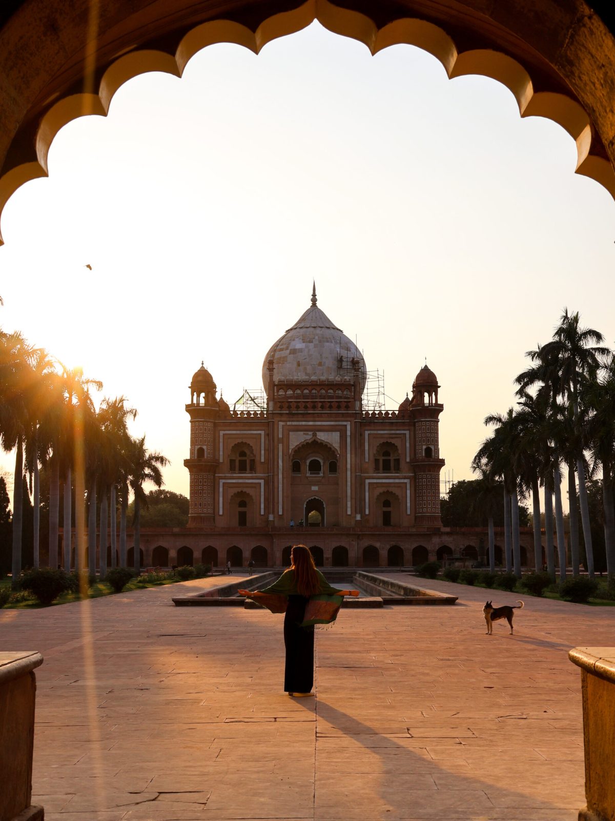 Le mausolée de Safdarjung au coucher du soleil